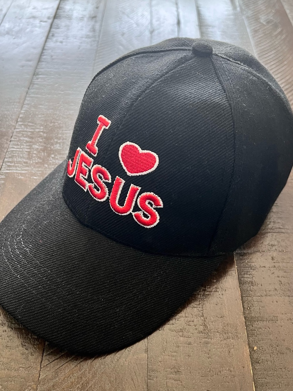 I ❤️ Jesus Black Adjustable Cap